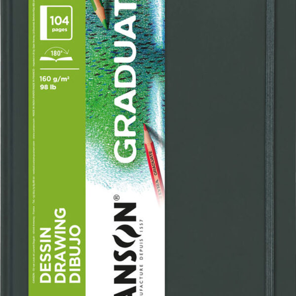CANSON schetsboek GRADUATE DRAWING, 216 x 279 mm, zwart