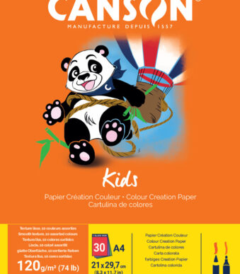 CANSON gekleurd-papier blok Kids, A4, 120 g/m2, 30 vel