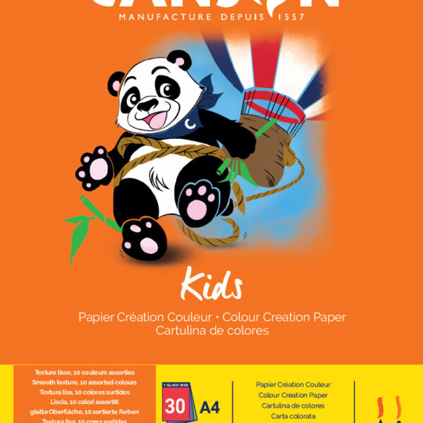 CANSON gekleurd-papier blok Kids, A4, 120 g/m2, 30 vel