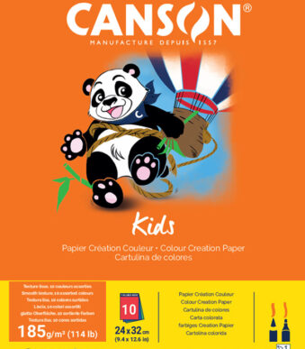 CANSON gekleurd-papier blok Kids, 240 x 320 mm, 185 g/m2, 10 vel