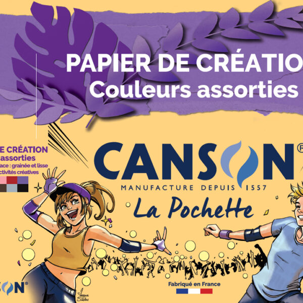 CANSON gekleurd papier in verzamelmap, 240 x 320 mm, 150 g/m2
