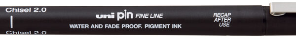 uni-ball Fineliner PIN Chisel 2.0, wigpunt, 2,0mm, zwart