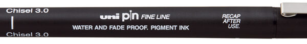 uni-ball Fineliner PIN Chisel 3.0, wigpunt, 3,0mm, zwart