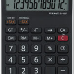 SHARP desktop rekenmachine EL-125 TWH, solar / batterij