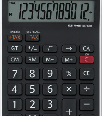 SHARP desktop rekenmachine EL-125 TWH, solar / batterij