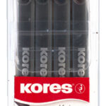 Kores Fineliner ´K-Liner´, 0,4 mm, 4 stuks in etui