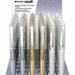 Pentel Gel-rollerball K230, 0,45 mm, goud, zilver, wit, display