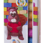 Kores kinder-boetseerklei 'PLASTILINA', 10 kleuren in doosje