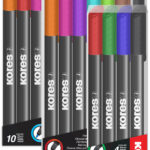 Kores Permanent-Marker 'K MARKER FINE', M, 6 stuks in etui