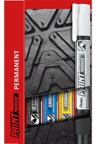 Pentel Lackmarker PAINT MARKER MMP20, 4 stuks in etui, assorti