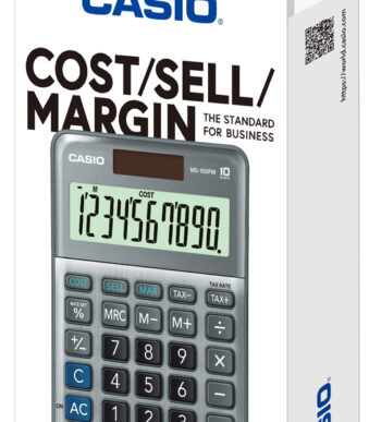 CASIO desktop rekenmachine MS-100FM, 10-cijferig, zilver