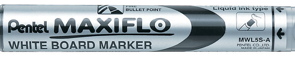 Pentel whiteboardmarker MAXIFLO MWL5S, zwart, ronde punt, 1,6 mm