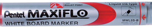 Pentel whiteboardmarker MAXIFLO MWL5S, rood, ronde punt, 1,6 mm