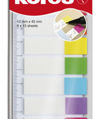 Kores Pagemarker - folie, 12 x 45 mm, 8 x 15 vel