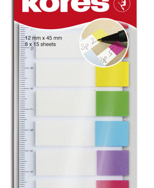 Kores Pagemarker - folie, 12 x 45 mm, 8 x 15 vel