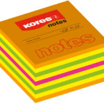 Kores Zelfklevende Memokubus, 75 x 75 mm, neonkleuren, 5-kleurig