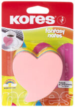 Kores zelfklevende memo's kubus ´Hart´, 250 vel, 5-kleurig