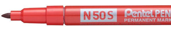 Pentel permanent-marker N50S, ronde punt fijn, rood