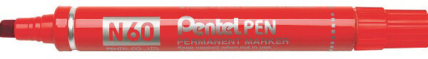 Pentel permanent-marker N60, rood, wigpunt
