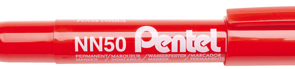 Pentel permanent-marker GREEN-LABEL NN50, rood