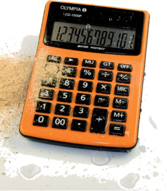 OLYMPIA desktop rekenmachine LCD 1000P, solar-/ batterijvoeding