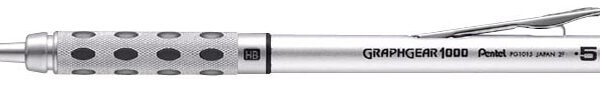 Pentel vulpotlood GRAPHGEAR 1000, 0,5 mm, zilver/zwart