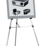 nobo Telecoop-onderstel voor borden, witaluminium