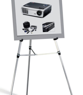 nobo Telecoop-onderstel voor borden, witaluminium