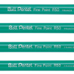 Pentel rollerball Ball Pentel R50, zwart - Recycology