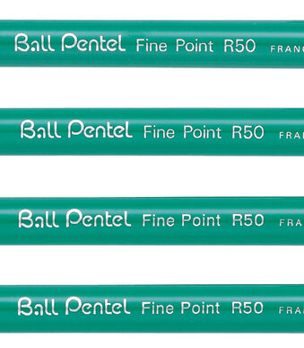 Pentel rollerball Ball Pentel R50, zwart - Recycology