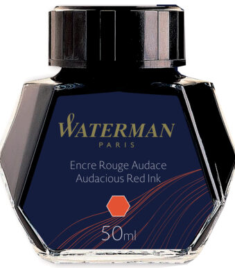 WATERMAN inkt, rood, inhoud: 50 ml in glazen potje