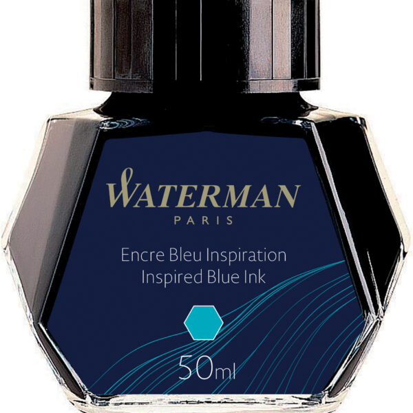 WATERMAN inkt, inspiredblauw, inhoud: 50 ml in glazen potje