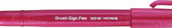 PentelArts Brush Sign Pen SES15, rood