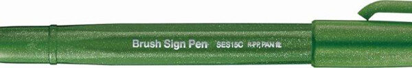 PentelArts Brush Sign Pen SES15, groen