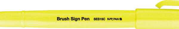 PentelArts fineliner Brush Sign Pen SES15, neongeel