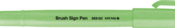 PentelArts fineliner Brush Sign Pen SES15, neongroen
