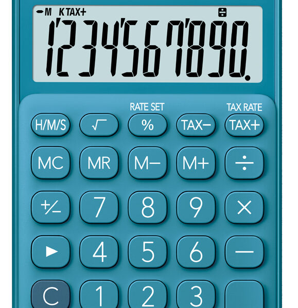 CASIO zakrekenmachine SL-310UC-BU, blauw