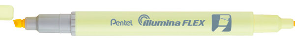 Pentel tekstmarker Illumina Flex Pastel, pastelgeel