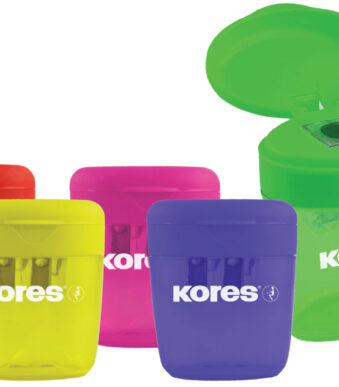 Kores dubbele puntenslijper DEPOSITO two, kleuren assorti