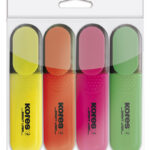 Kores Tekstmarker ´BRIGHT LINER´, 4 in etui