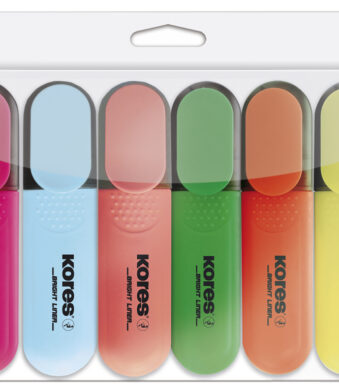 Kores Tekstmarker ´BRIGHT LINER´, 6 in etui