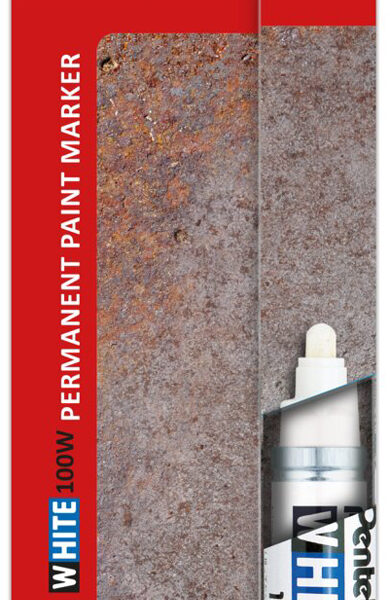 Pentel permanent-marker X100W, ronde punt, wit