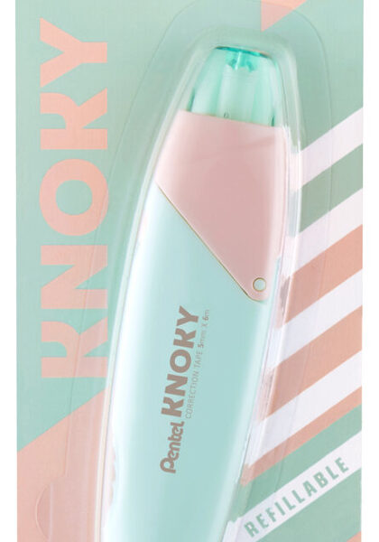 Pentel navulbare correctieroller KNOKY, 5 mm x 6 m, groen
