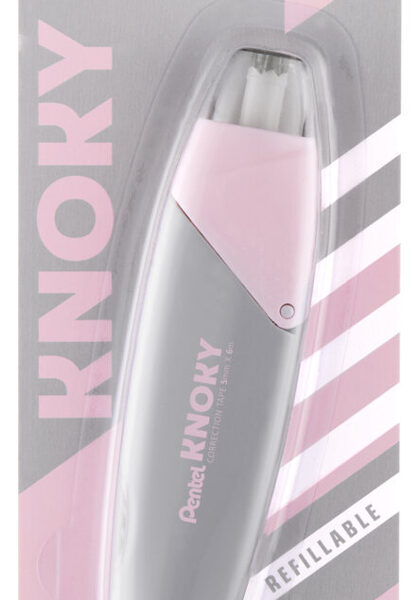 Pentel navulbare correctieroller KNOKY, 5 mm x 6 m, grijs