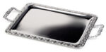 APS serveerplateau / serveerblad 'LEKKER ETEN', (B)520 x (D)310 mm, zilver