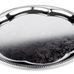 APS partyplateau / serveerblad, rond, diameter: 350 mm, zilver