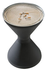 APS staande asbak DIABOLO, zwart mat