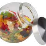 APS glazen voorraadpot met deksel, (B)125 x (D)190 x (H)180 mm