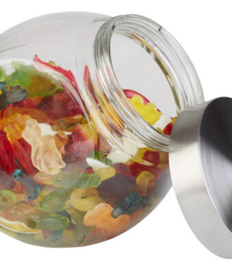 APS glazen voorraadpot met deksel, (B)125 x (D)190 x (H)180 mm