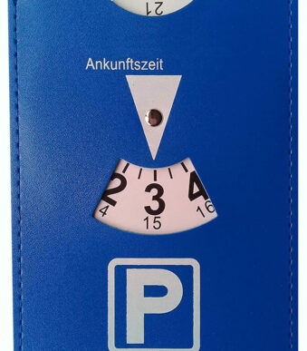 IWH parkeerschijf, van kunstleer, blauw